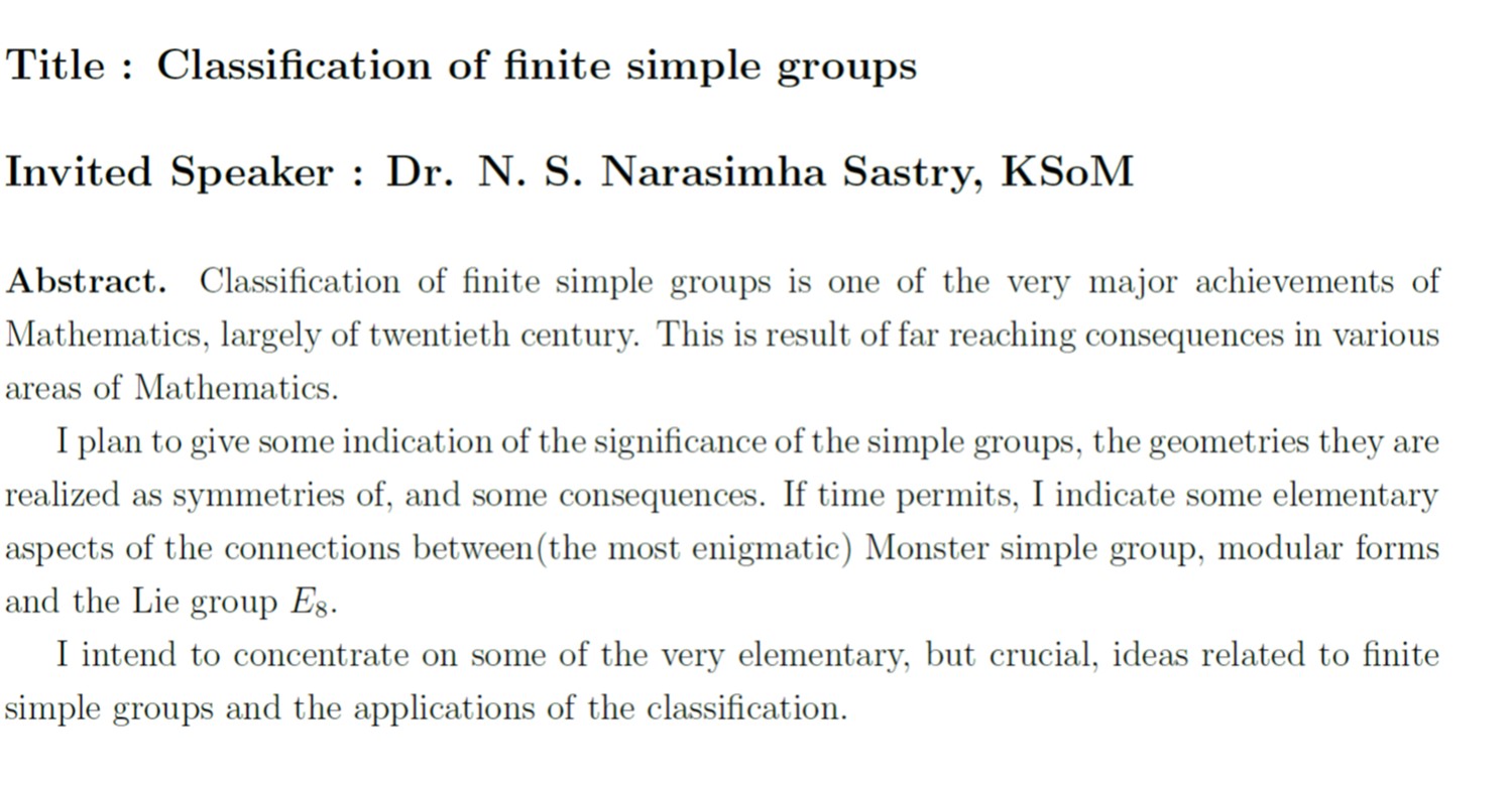 NS Narasimha sastry abs